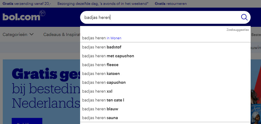 Suchvorschläge bol.com für Amazon Keywords