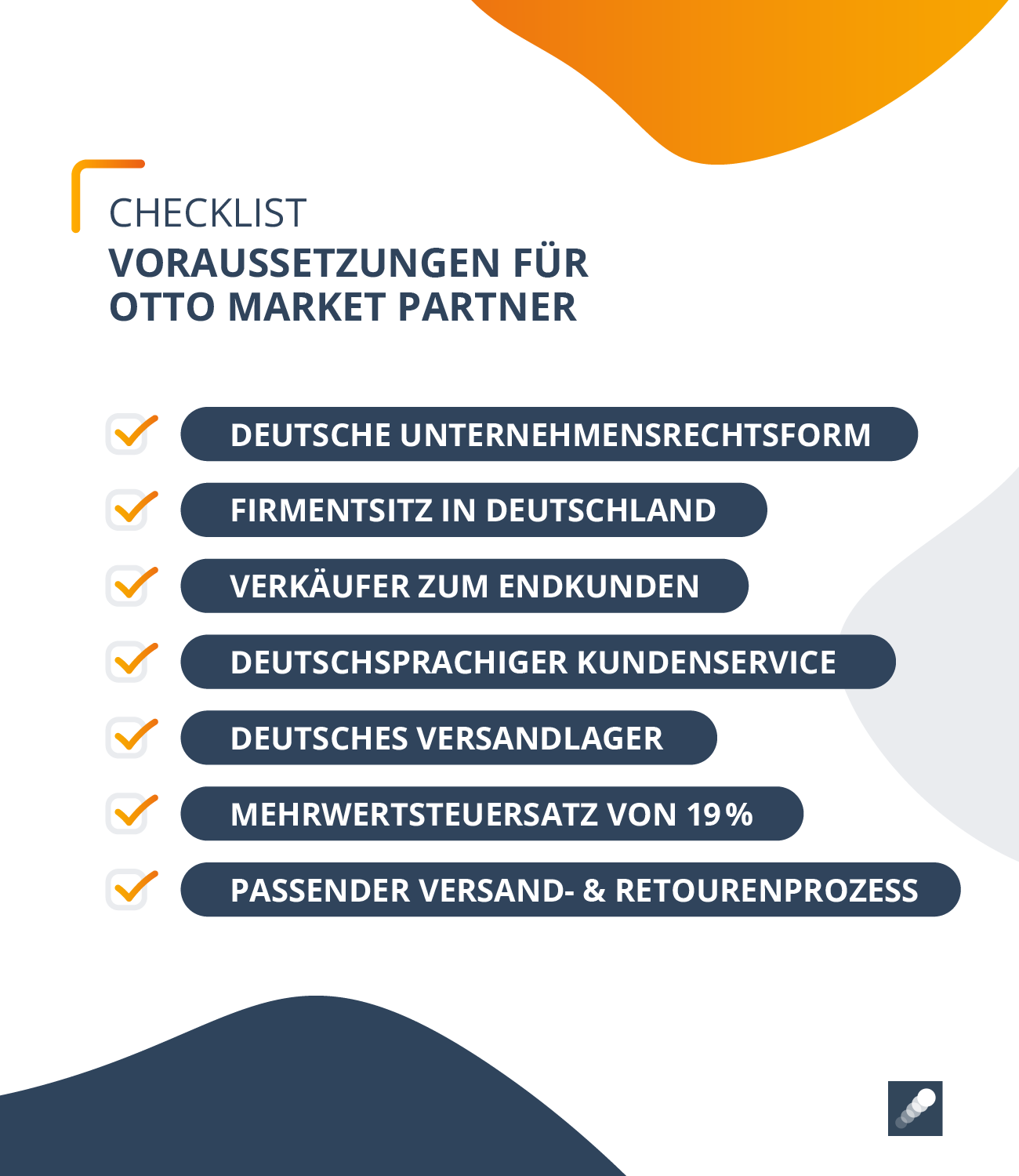Checklist Voraussetzungen für OTTO Market Partner